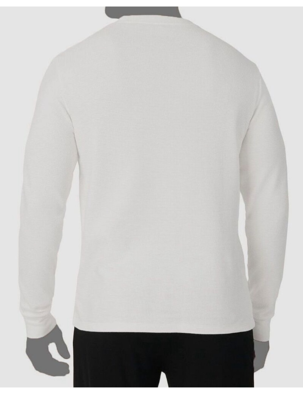NEW Men's Lacoste Long Sleeve Waffle Knit Pajama Top T-Shirt Sz XXL 100% Cotton - Picture 2 of 6